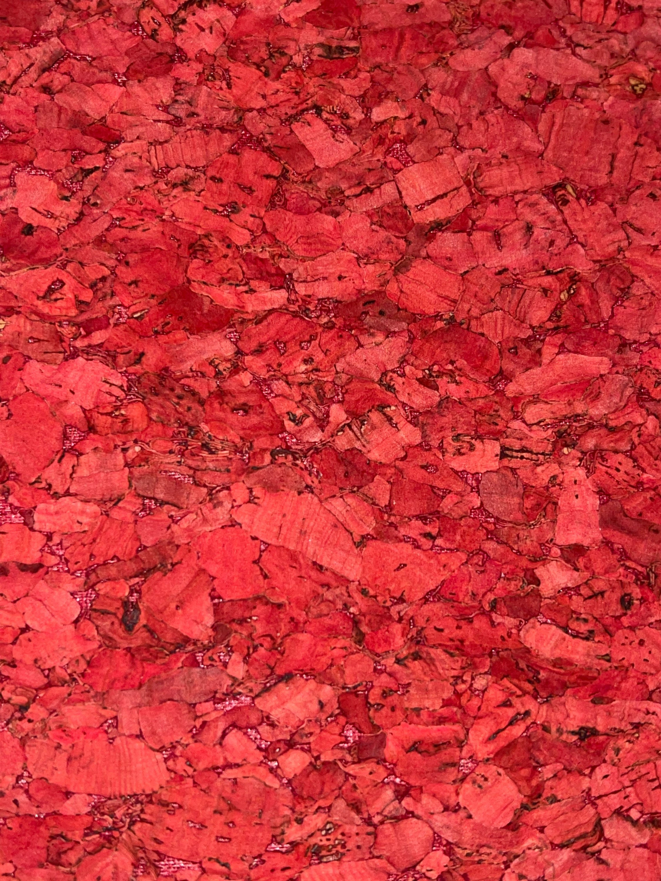 Cork screw faux leather sheet (red)