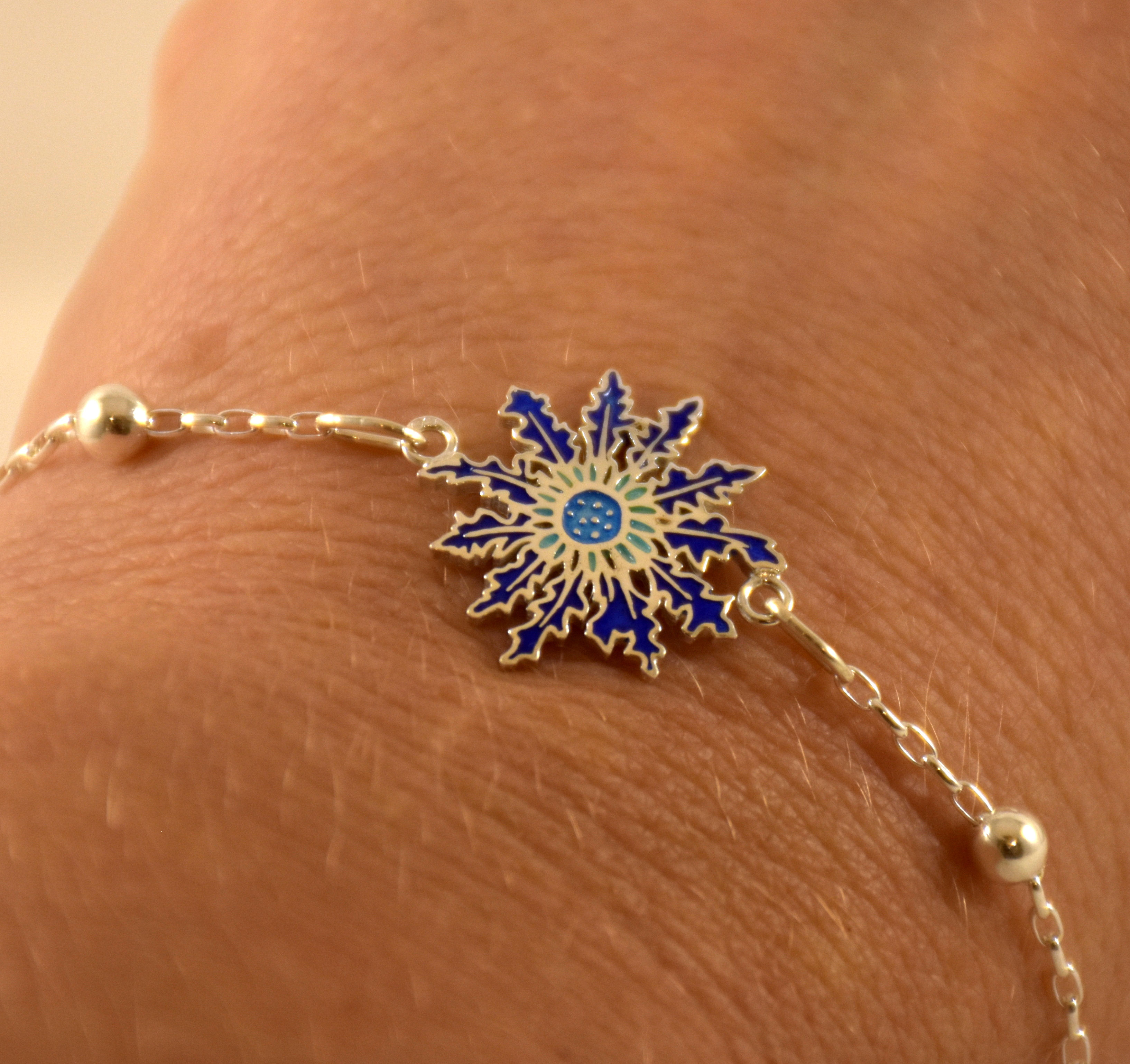 Pulsera Eguzkilore en Plata y Esmalte