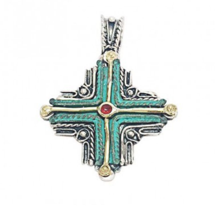 Cruz Etrusca  Plata y Bronce