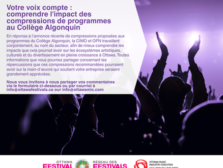 Mise à jour sur la mobilisation : Coupures de programmes proposées au Collège Algonquin 
