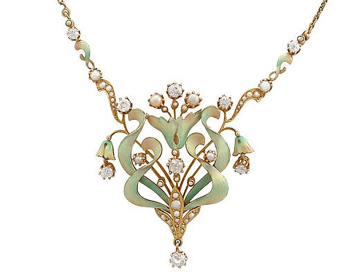 art nouveau necklace