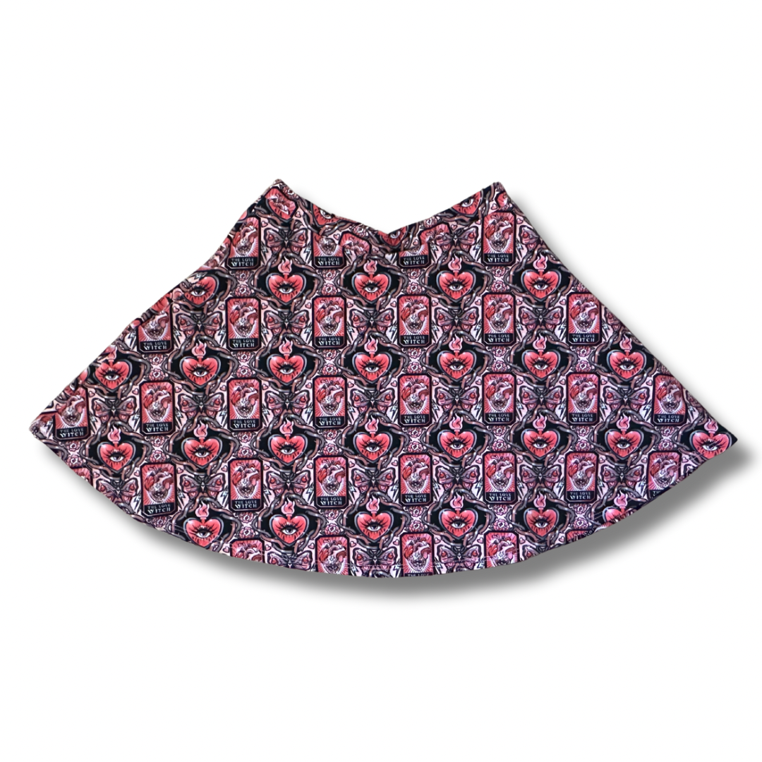 Rebel Collection Sacred Heart Tattoo Skirt with Pockets
