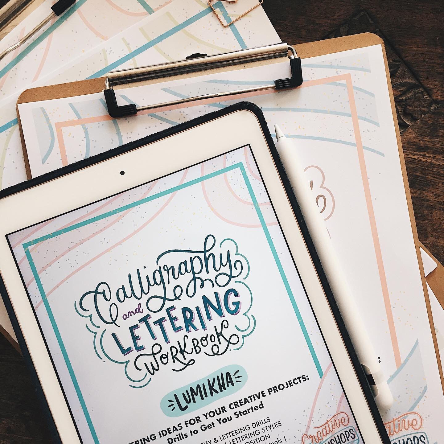 Printable Workbook # 7 Calligraphy & Lettering: LUMIKHA