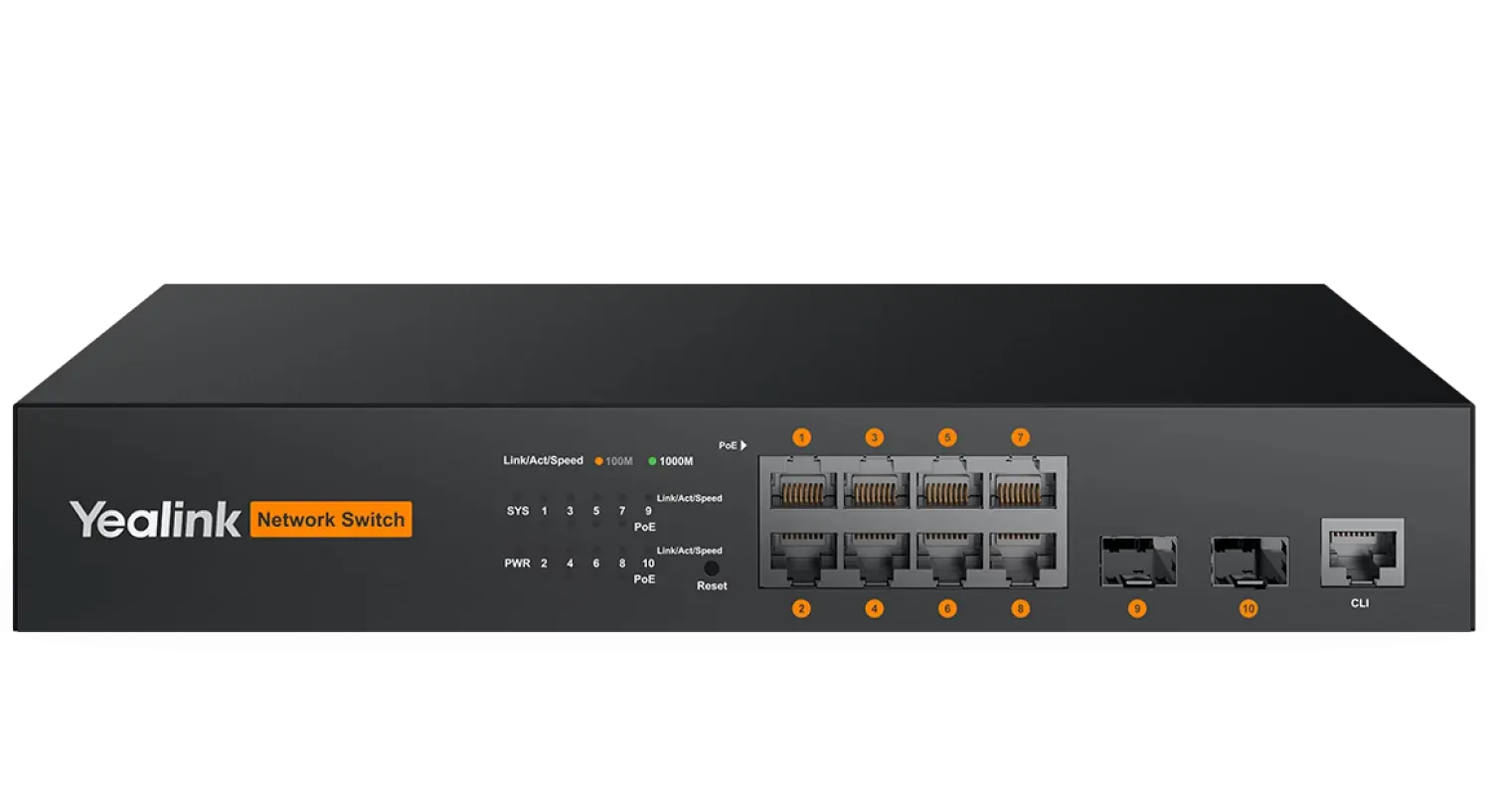 Yealink MSFT - RCH80 - Switch PoE+ Gestionat Web cu 8 Porturi L2+