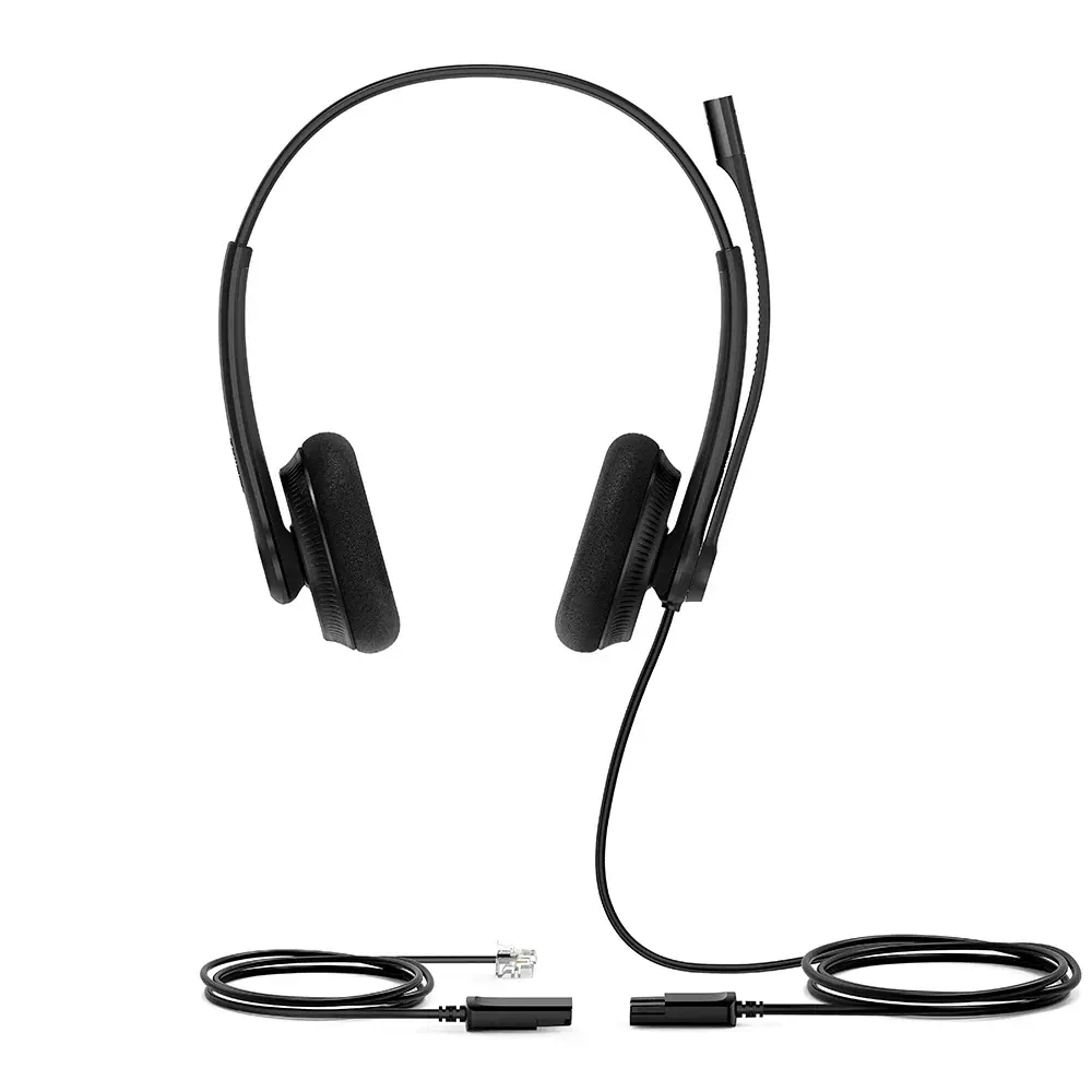 Casca Yealink YHS34,QD RJ9, Dual,Noise Cancelling