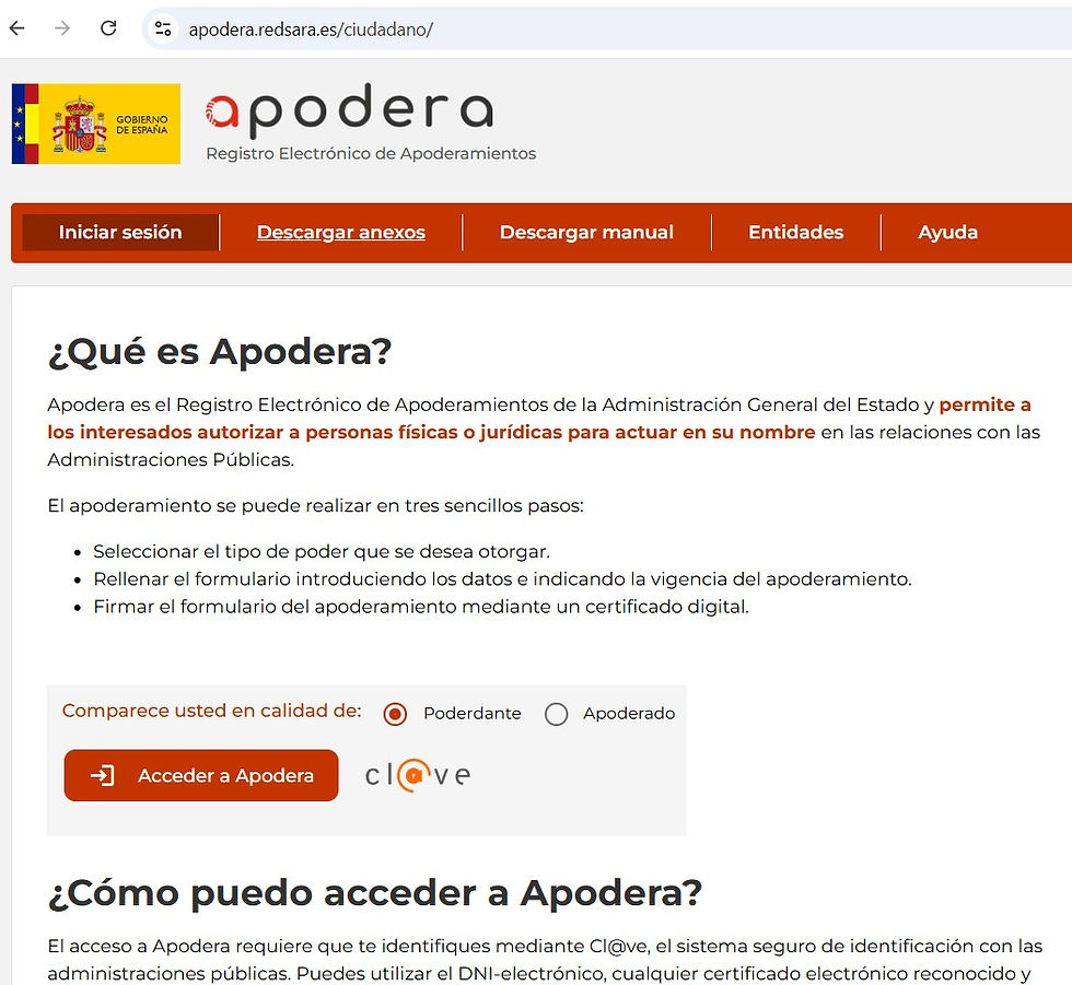 APODERA - ADMINISTRATIVE POWER OF ATTORNEY