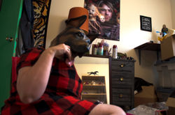 girl in her room- head tilt