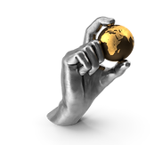 Silver Hand Holding a Golden Earth.H03.2k.png