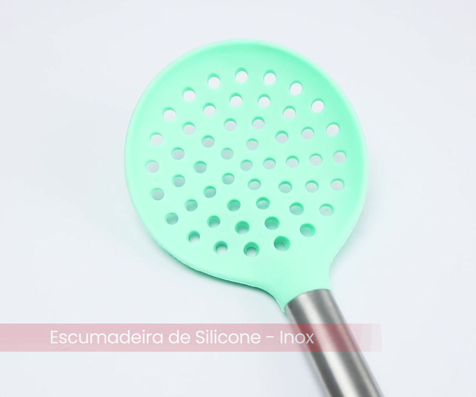 Miniatura: Escumadeira de Silicone - Com Cabo Inox
