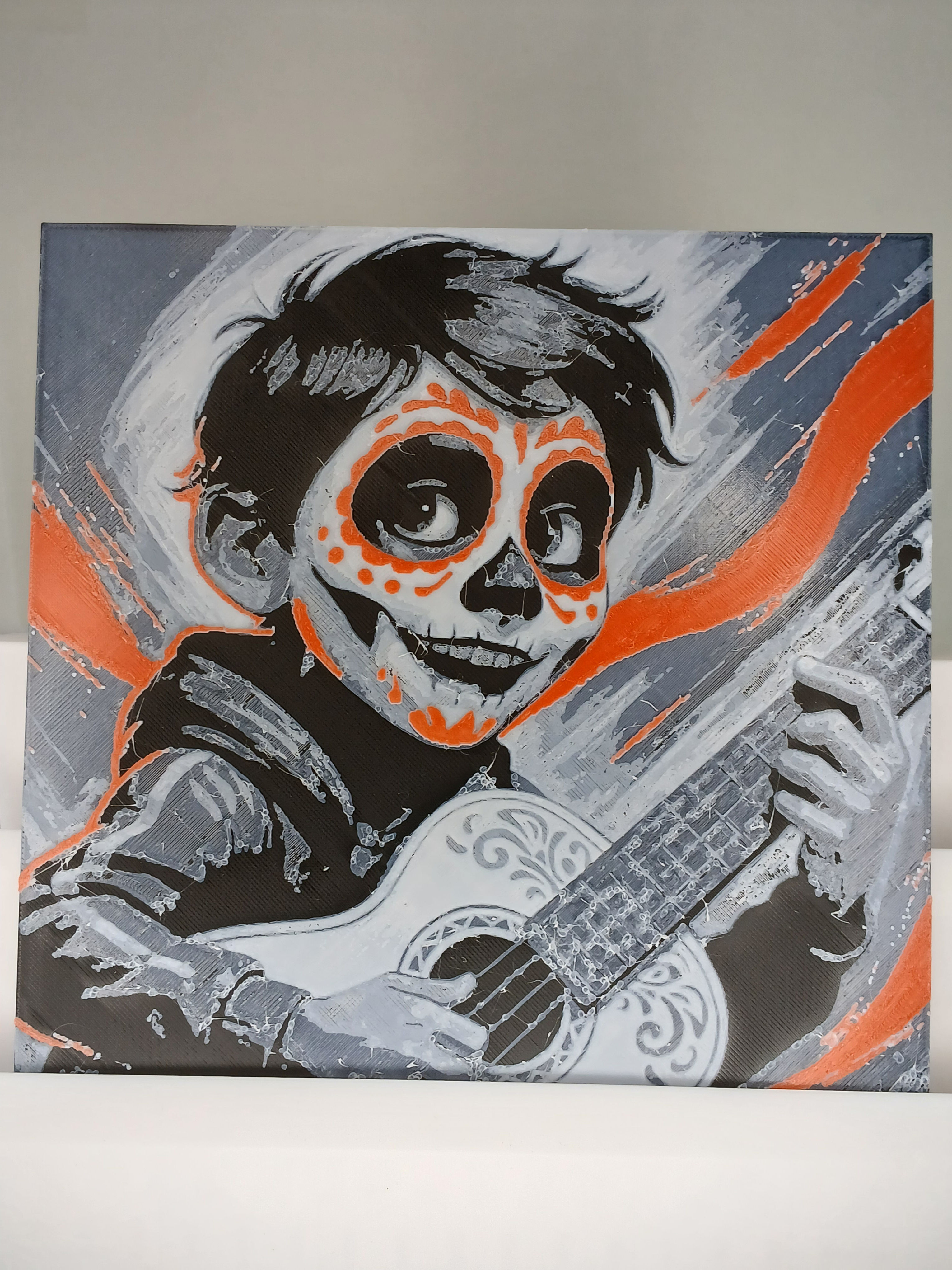 Plaque décorative / carte en 3D Coco 20x20 mm