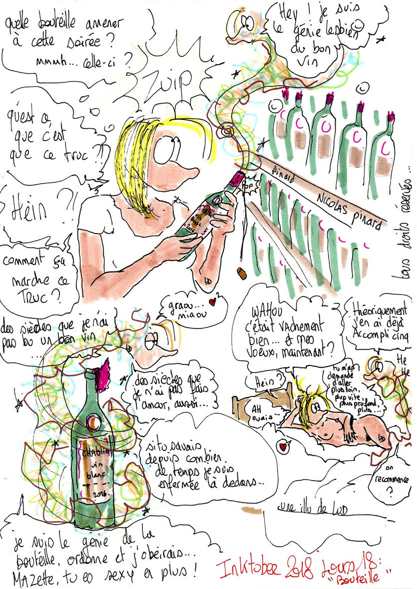 INKTOBER 2018 J18 - "Bouteille"...