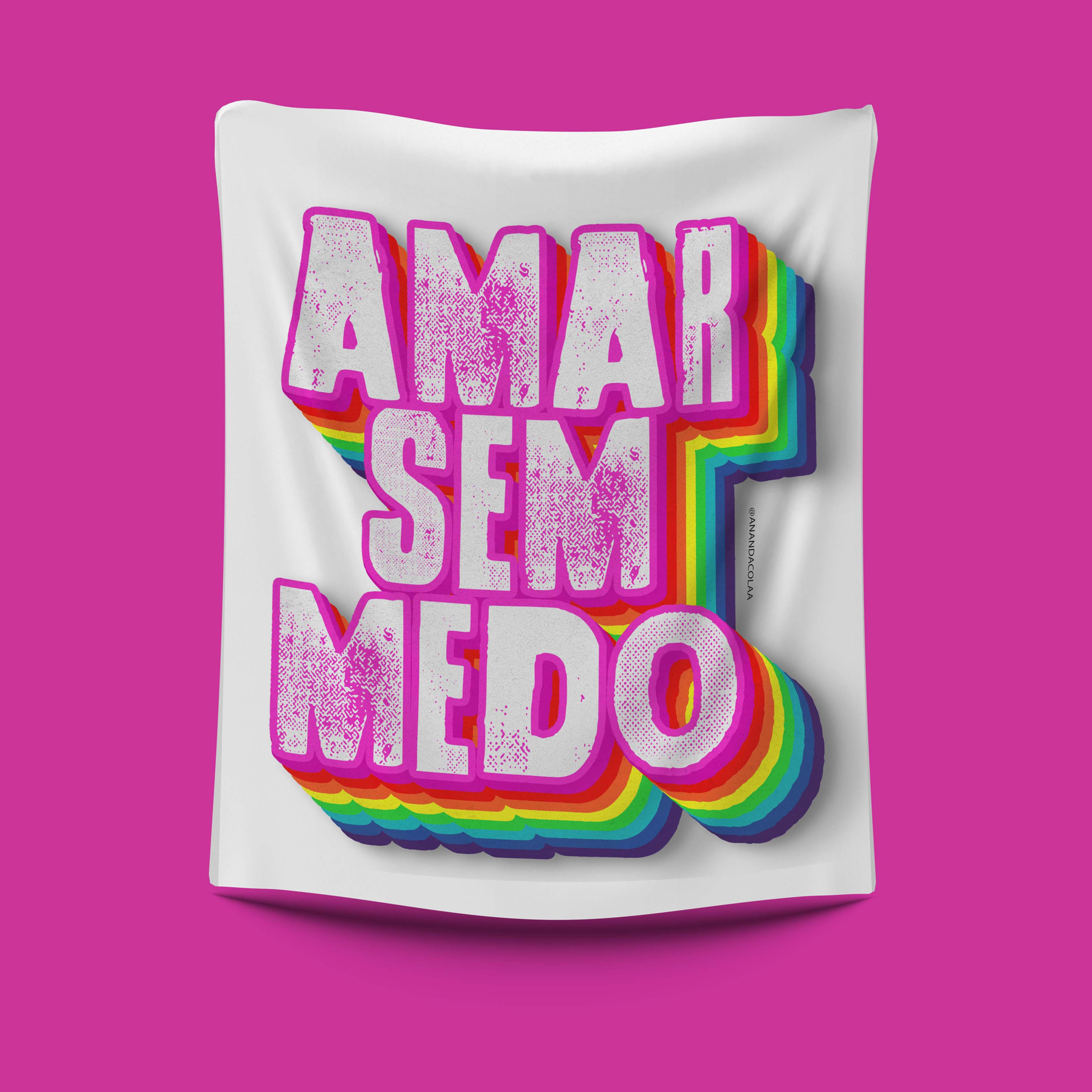 Bandeira Decorativa - Amar sem medo