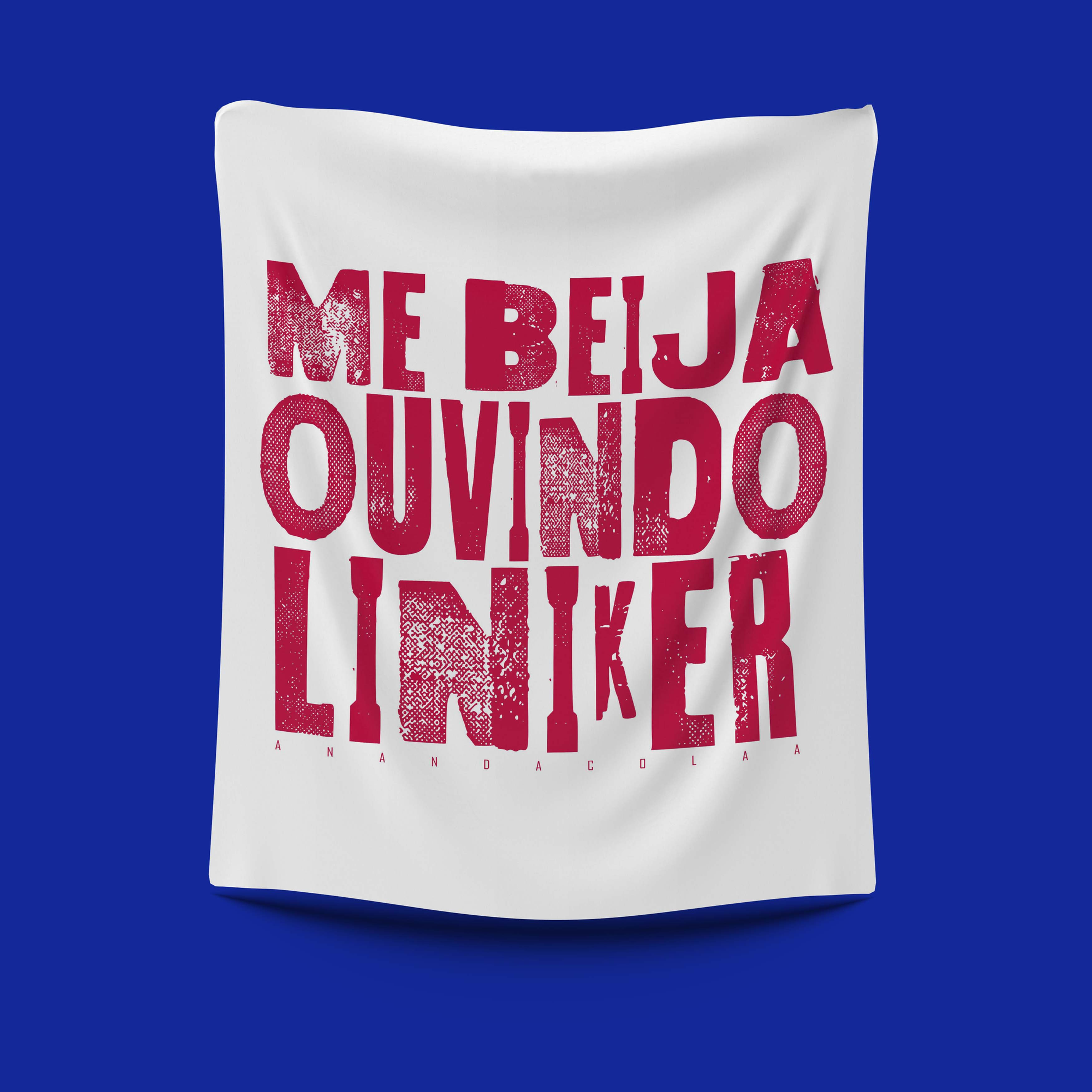 Bandeira Decorativa - Me beija ouvindo liniker