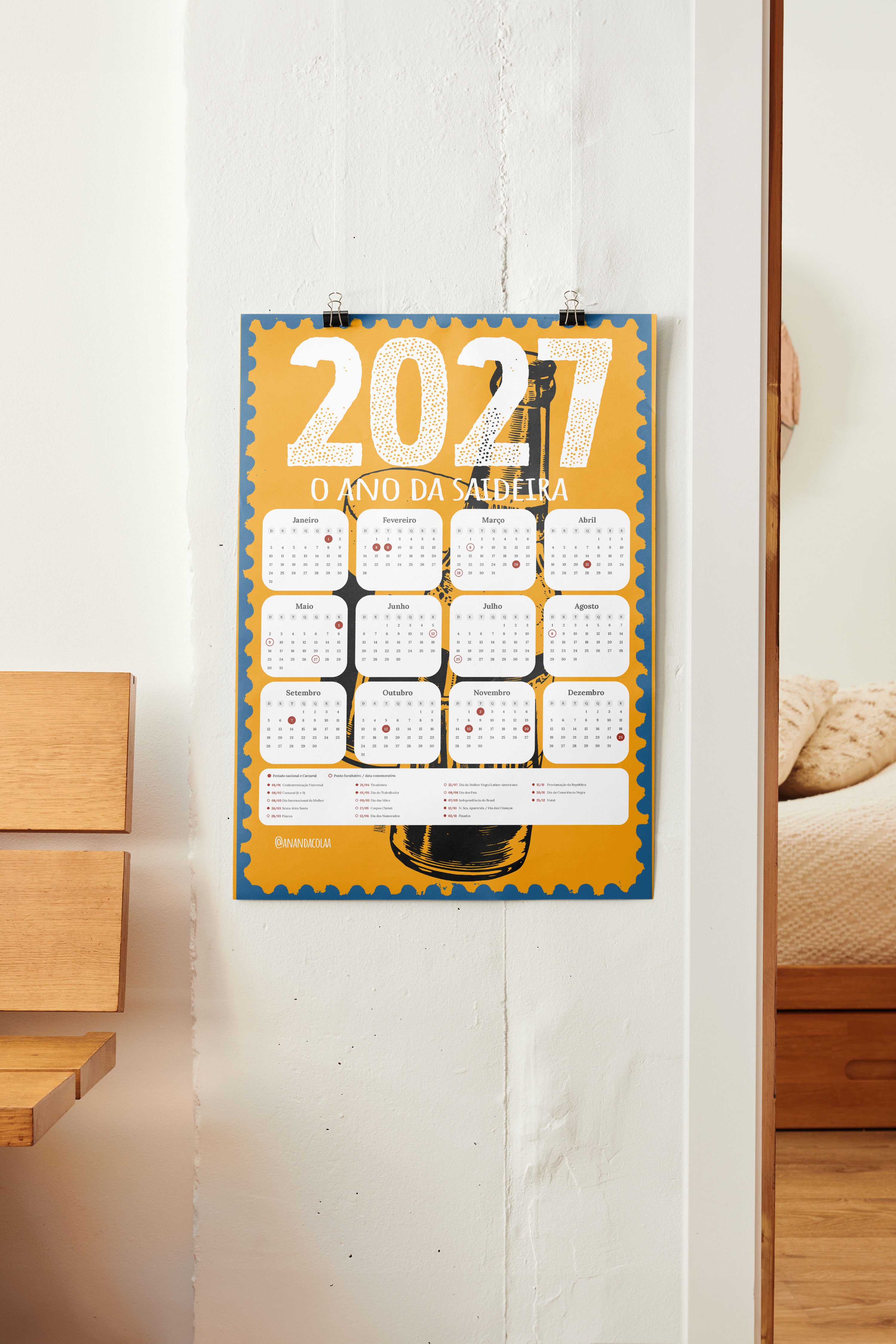 Calendário 2027 - Tamanho A2