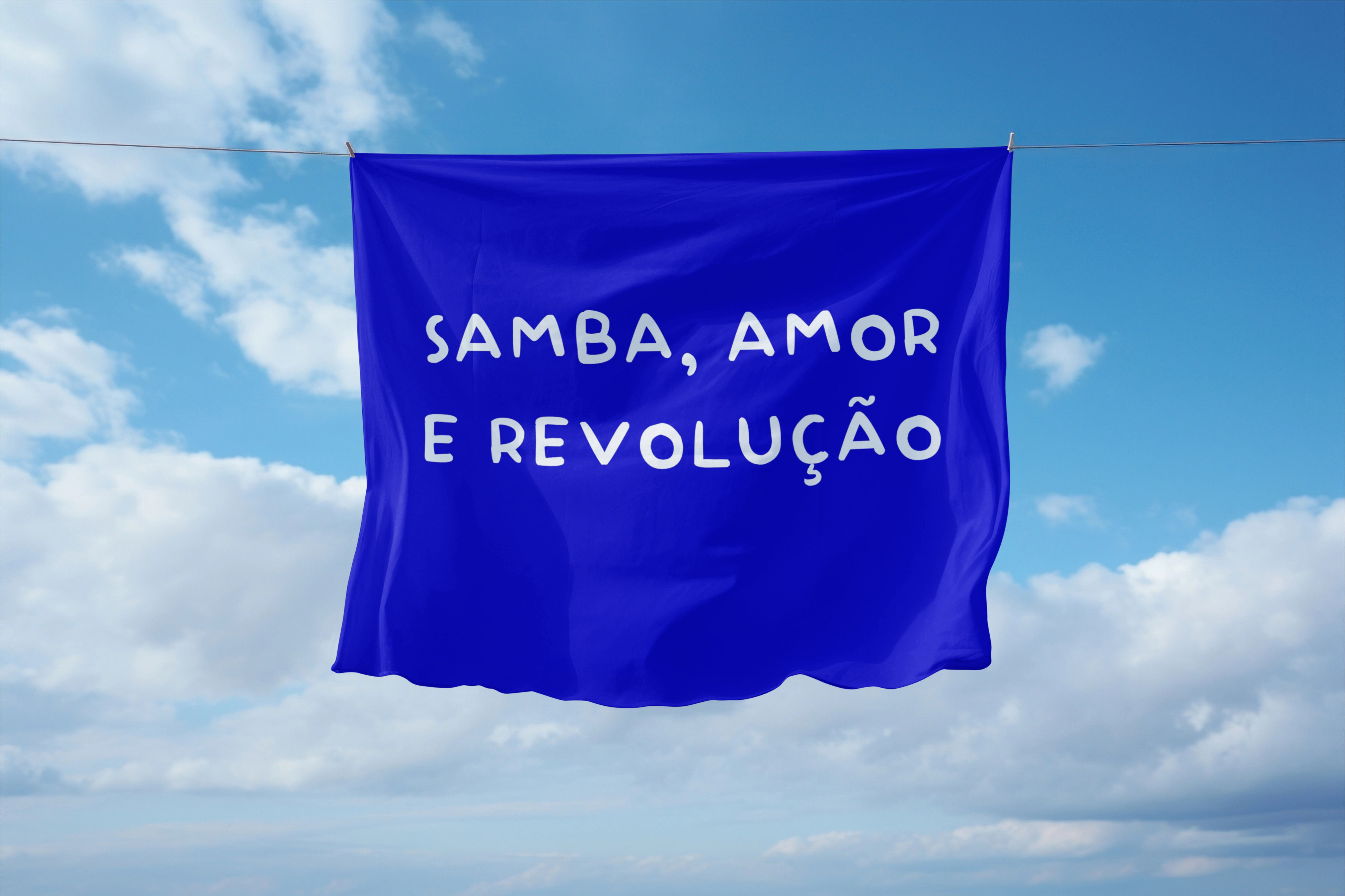 Bandeira Decorativa - Samba, amor e revolução