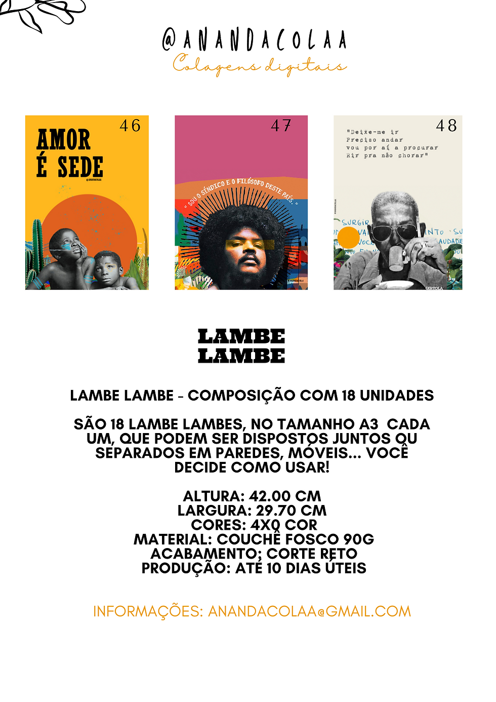 Miniatura: Lambe lambe - Composição com 18 unidades - MIX 01