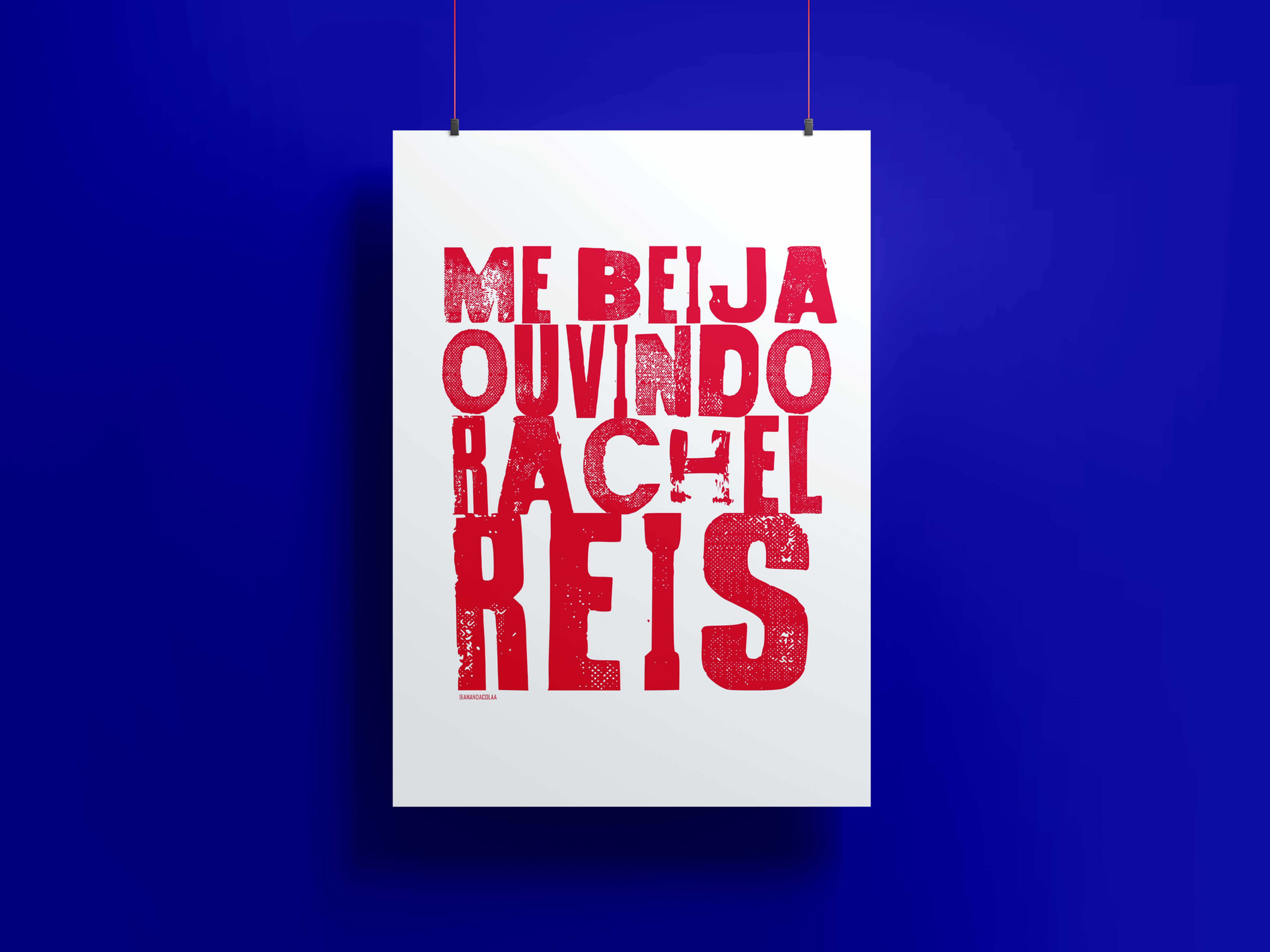 Arte - Me beija ouvindo Rachel Reis