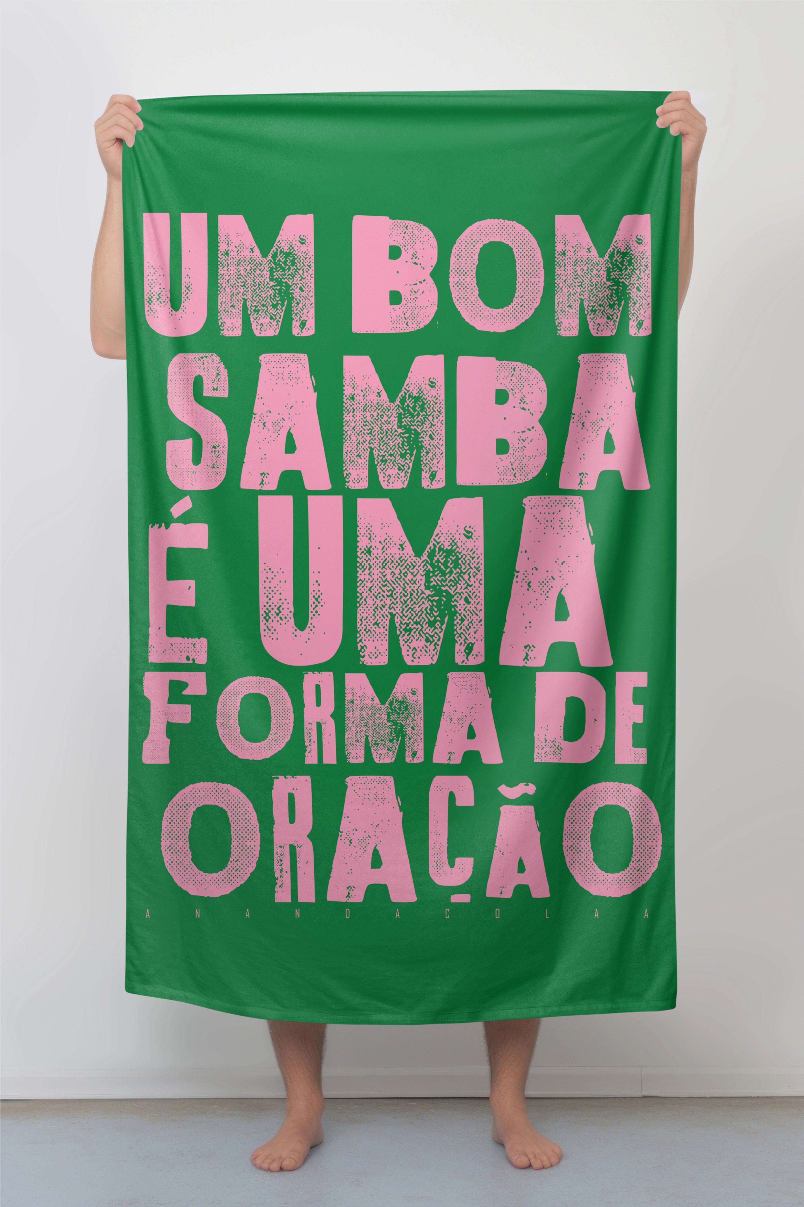 Bandeira Decorativa - Um bom samba é uma forma de oração - Grande