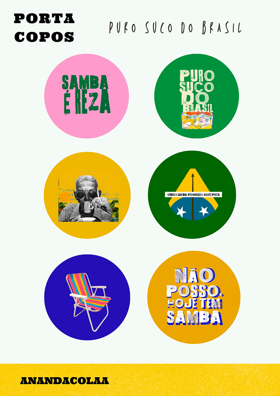 Miniatura: Porta Copos - Brasilidade