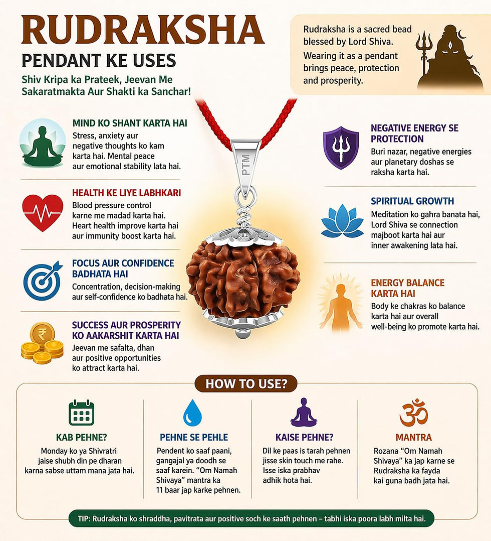 Thumbnail: 6 Mukhi Rudraksha Pendant