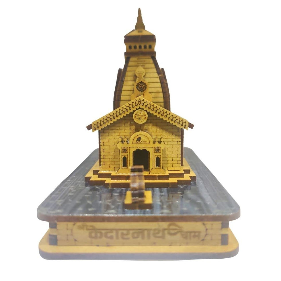 3D Kedarnath Temple for Car Dashboard