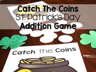 Catch the Coins Free St. Patrick's Day Addition Center Game