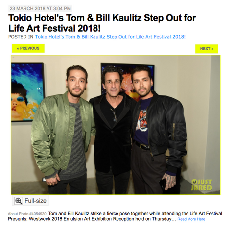 LifeArt Festival, Art exhibitions, Tokio Hotel's Tom & Bill Kaulitz, Pacific Design Center