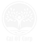 Cal OT Corp logo with a stylized person and tree
