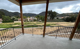 Balcony overlooking scenic golf course view