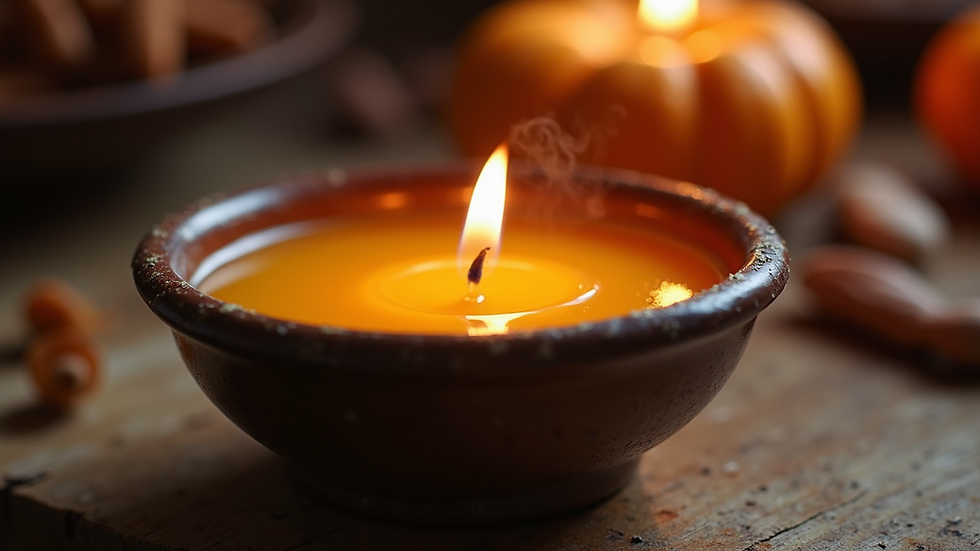 Close-up view of a wax warmer with melting wax