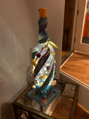 Decorative wine bottle