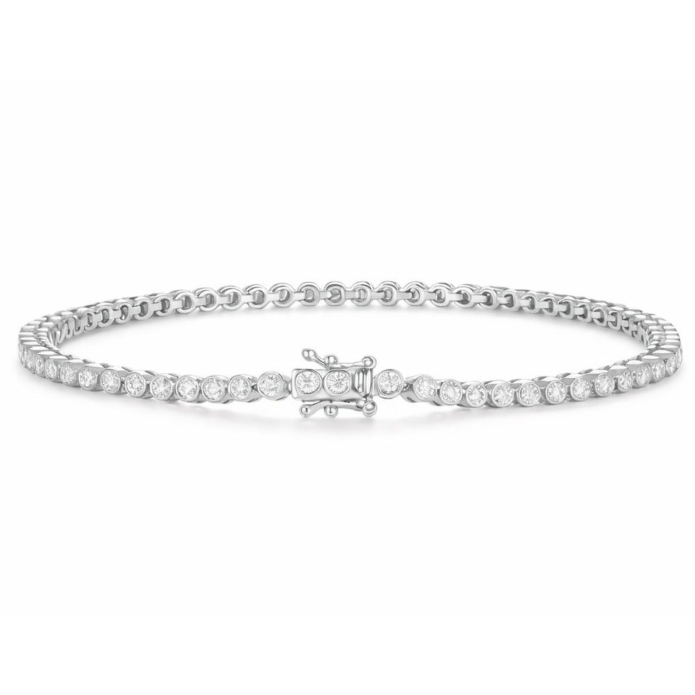 Thumbnail: Briana 1.5CTW Lab Diamond Bezel Tennis Bracelet