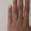 Thumbnail: Riley 1ct Double Halo Clear and Black Moissanite Travel Ring