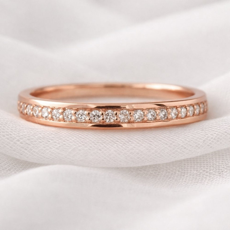 Thumbnail: Signature 3mm Channel Set Half Eternity Band