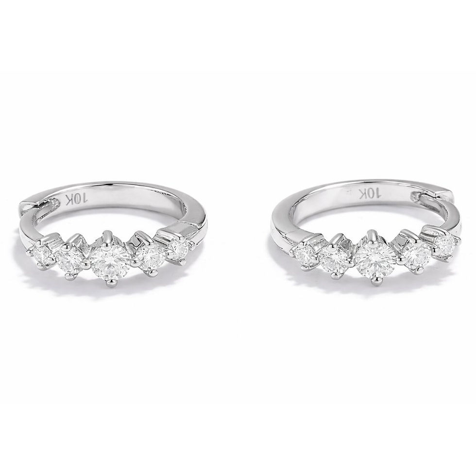 Thumbnail: Polly 0.22CTW Lab Grown Diamond Huggie Earrings