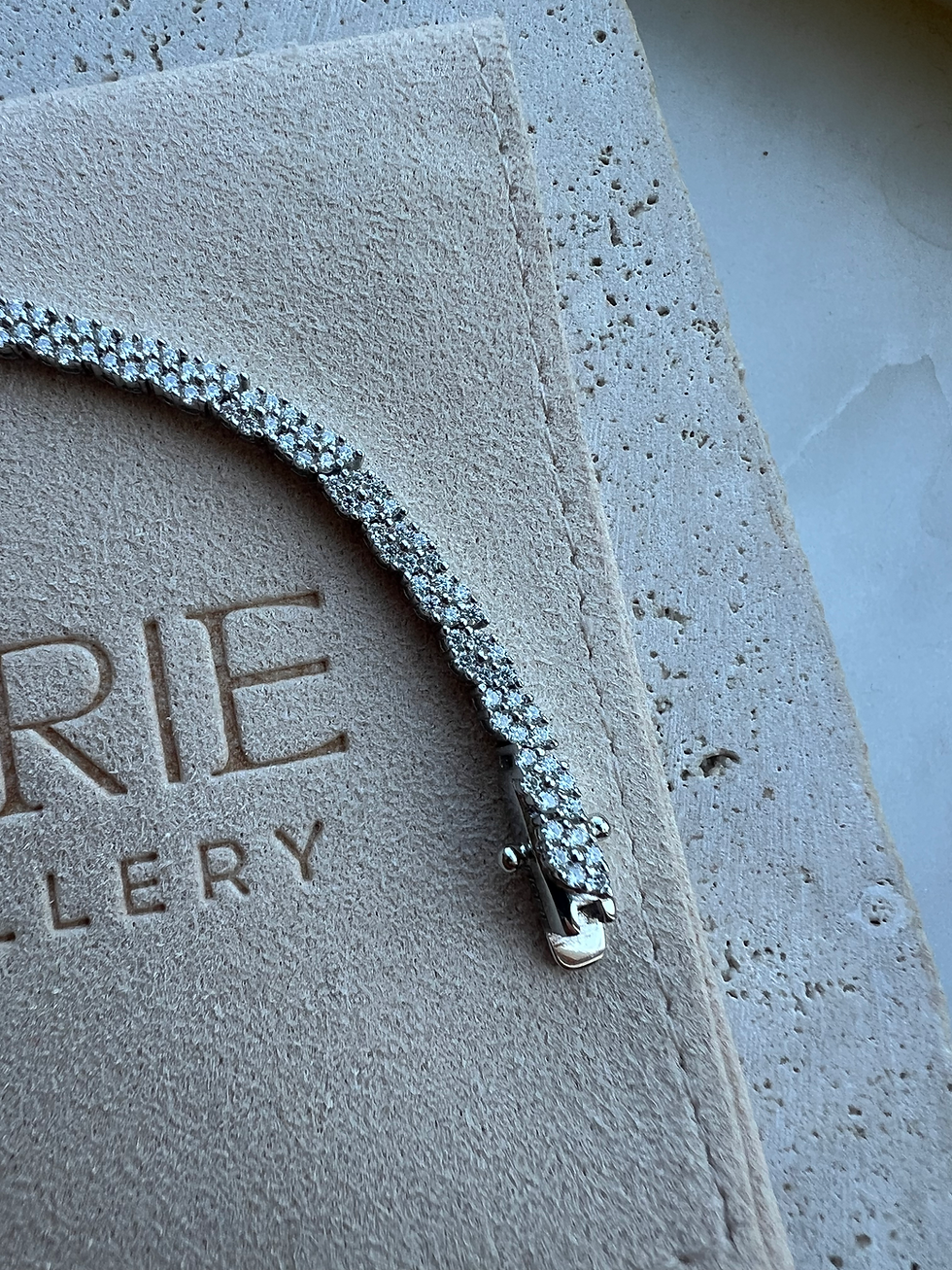 Thumbnail: Grace 3mm Low Profile Moissanite Tennis Bracelet