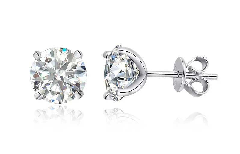 Thumbnail: Sashi Moissanite Martini Set Stud Earrings