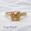 Thumbnail: Ready to Ship - Deborah 2ct Cushion Cut Champagne Moissanite Textured Ring