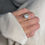 Thumbnail: Signature Bella 3ct Moissanite Emerald Cut Bezel Ring