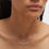 Thumbnail: Sarah Ascending Moissanite Curved Bar Necklace