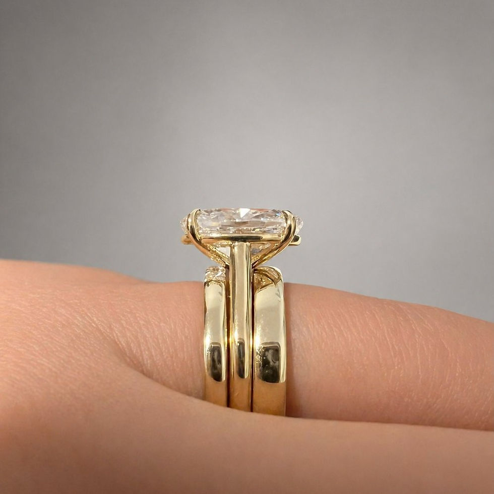 Thumbnail: Signature Daisy Oval Cut 5ct Cathedral Ring