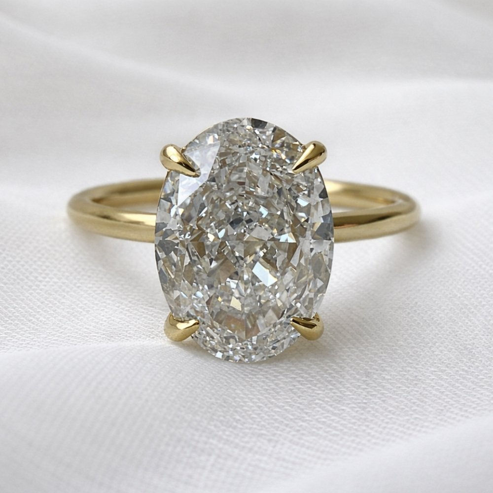 Signature Ophelia Oval Cut 4-5ct Solitaire Ring