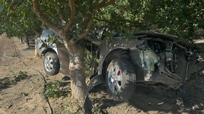 Major injuries in solo crash