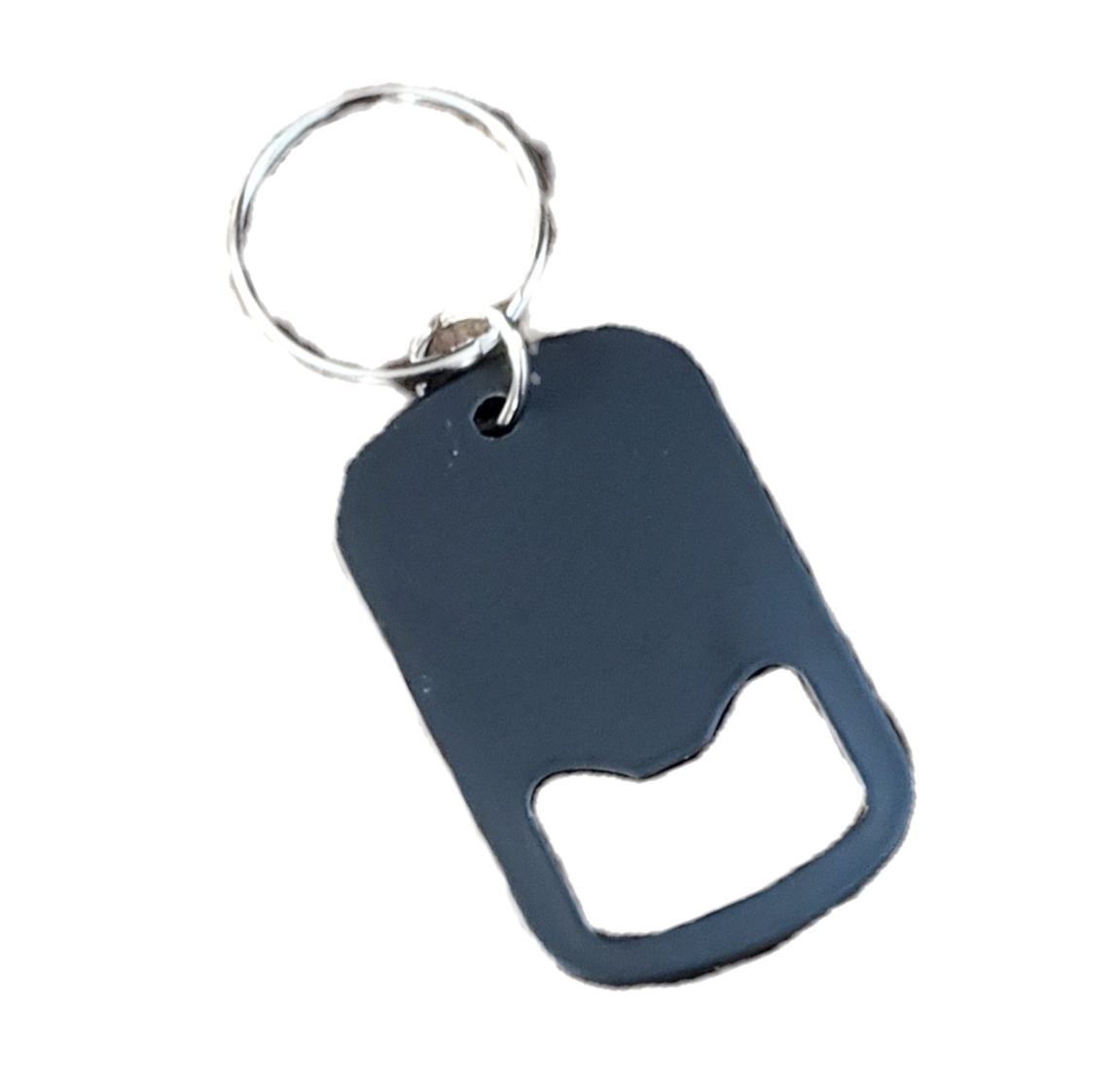 CUSTOM Anodized Stainless Steel (Black) Keyring Laser Etched