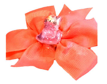 Bow Pink with Sparkly Cat
