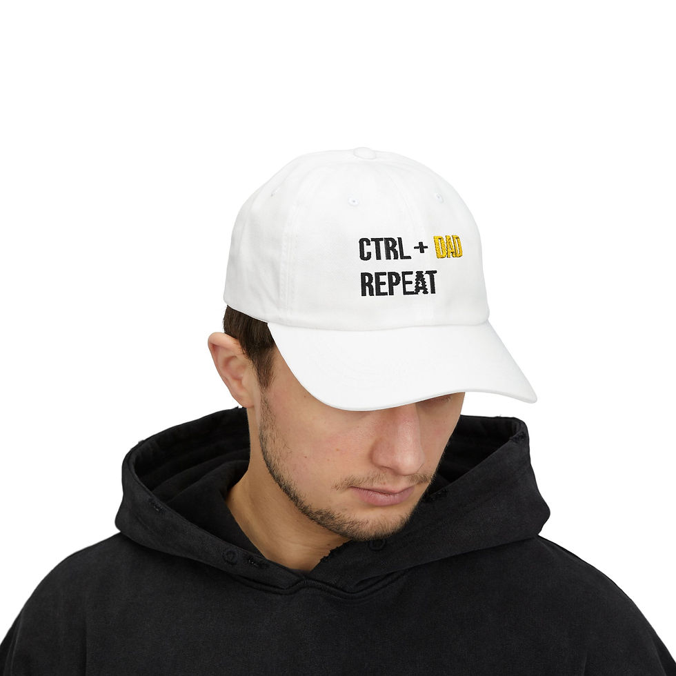 Thumbnail: CTRL Dad Repeat Embroidered Tech Dad Cap - Gift for Dad - light colours