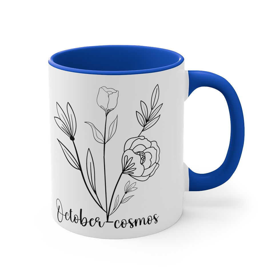 Thumbnail: Birth Month Flower Mug | Novelty Mug | Gift for her | Gift for him | October