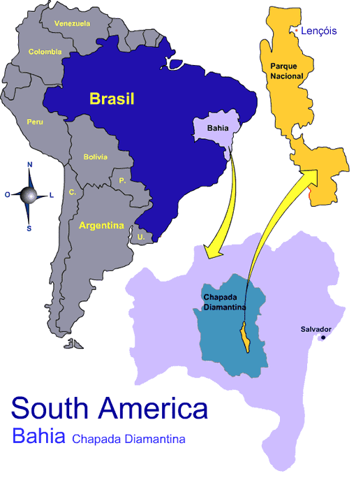 DIRECTIONS 12 33'33.6"S 41 23'18.5"W We also offer Transfers to the Chapada Diamantina by Car, Van and Minibus for smaller and bigger groups – please check out the information below.
