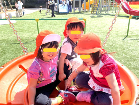 新しくできた萩山公園で遊びました