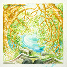 Maja-Bogaczewicz_2016 Am-Fluss-Bild-Nr4_Aquarell_11x11cm